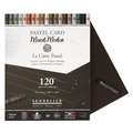 Sennelier - Pastel Card Mixed Media, Blocchi di carta, blocco collato su 1 lato, 12 fogli antracite, 24 x 30 cm