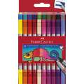 Faber-Castell - Set di pennareli colorati con punta doppia, Set da 20, set