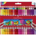Faber-Castell - Set di pennareli colorati con punta doppia, Set da 40, set
