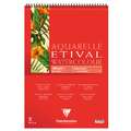 Clairefontaine - Etival, carta per acquerello, 300 g/mq, 10 ff., A3, 29,7 x 42 cm, blocco spiralato