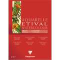 Clairefontaine - Etival, carta per acquerello, 300 g/mq, 10 ff., A3, 29,7 x 42 cm, blocco collato su 1 lato