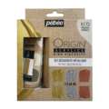 Pébéo - Origin Acrylics, Set di colori acrilici sostenibili, set, Metallic Discovery Set, 3 tubetti x 60 ml