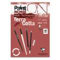 Clairefontaine - Paint On, Carta multi-tecnica color terracotta, A5, 14,8 x 21 cm, 250 g/m², fine (cold pressed), Blocco 20 ff.
