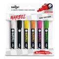Darwi - Marbel, Marker universali, Set da 6, Colori neon, set, 4 mm