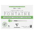 Clairefontaine - Fontaine, Blocco per acquerello extra-bianco, torchon, 15 x 20 cm, ruvida, blocco collato su 4 lati, Blocco con 15 fogli