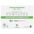 Clairefontaine - Fontaine, Blocco per acquerello extra-bianco, torchon, 26 x 36 cm, ruvida, blocco collato su 4 lati, Blocco con 15 fogli