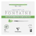 Clairefontaine - Fontaine, Blocco per acquerello extra-bianco, torchon, 30 x 30 cm, ruvida, blocco collato su 4 lati, Blocco con 15 fogli