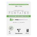 Clairefontaine - Fontaine, Blocco per acquerello extra-bianco, torchon, A3, 29,7 x 42 cm, ruvida, blocco collato su 4 lati, Blocco collato su 2 lati - 12 ff.
