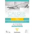 Clairefontaine - Calque, Carta trasparente da lucido, 70 g/m², A2, 42 x 59,4 cm, 1 pezzo, Blocco 50 ff.