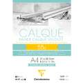 Clairefontaine - Calque, Carta trasparente da lucido, 55 g/m², A4, 21 x 29,7 cm, 1 pezzo, Blocco 50 ff.