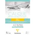Clairefontaine - Calque, Carta trasparente da lucido, 55 g/m², A2, 42 x 59,4 cm, 1 pezzo, Blocco 50 ff.