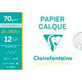 Clairefontaine - Carta trasparente da lucido 70-75 g/mq, A4, 21 x 29,7 cm, 12 fogli, 70/75 g/m²