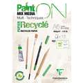 Clairefontaine - PaintON, Mixed Media, Carta riciclata, Block mit 15 Blatt (1-seitig geleimt), A6, 10,5 x 14,8 cm, 250 g/m²