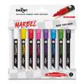 Darwi - Marbel, Marker universali, Set da 8 con punta 2 mm, Colori intensi