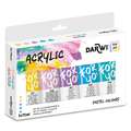 Darwi - For You, Set di colori acrilici, 5 x 75 ml, Colori pastello