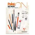 Clairefontaine - PaintON, Carta universale, A6, 10,5 x 14,8 cm, blocco collato su 1 lato, 250 g/m²