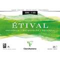 Clairefontaine - Etival, Blocco per acquerello, grana torchon, 25 fogli, 18 x 24 cm, 300 g/m², ruvida, blocco collato su 4 lati