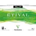 Clairefontaine - Etival, Blocco per acquerello, grana torchon, 25 fogli, 24 x 30 cm, 300 g/m², ruvida, blocco collato su 4 lati