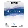 Clairefontaine - Etival, Blocco per acquerello, grana fine, 10 fogli, A5, 14,8 x 21 cm, 200 g/m², fine (cold pressed), blocco collato su 1 lato