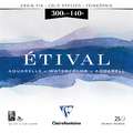 Clairefontaine - Etival, Blocco per acquerello, grana fina, 24 x 24 cm, 300 g/m², fine (cold pressed), Blocco con 25 fogli
