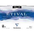 Clairefontaine - Etival, Blocco per acquerello, grana fina, 18 x 24 cm, 300 g/m², fine (cold pressed), Blocco con 25 fogli