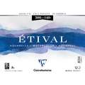 Clairefontaine Etival - blocco per acquerello spiralato, grana fina, 30 x 40 cm, fine (cold pressed), 300 g/m², blocco spiralato