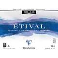 Clairefontaine Etival - blocco per acquerello spiralato, grana fina, 36 x 48 cm, fine (cold pressed), 300 g/m², blocco spiralato