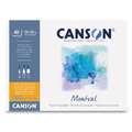 Canson - Montval, Cartoncino per acquerello, 24 x 32 cm, 200 g/m², fine (cold pressed), Blocco con 40 ff.