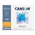 Canson - Montval, Cartoncino per acquerello, 32 x 41 cm, 200 g/m², fine (cold pressed), Blocco con 40 ff.