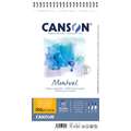 Canson - Montval, Cartoncino per acquerello, grana fine, 16 x 28,4 cm, 300 g/m², fine (cold pressed), 12 ff. - spiralato sul lato corto