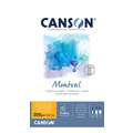 Canson - Montval, Cartoncino per acquerello, grana fine, 16 x 28,4 cm, 300 g/m², fine (cold pressed), 12 ff. - collato su un lato