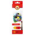 Koh-I-Noor - Matite acquerellabili per la scuola, set, Set da 18, set