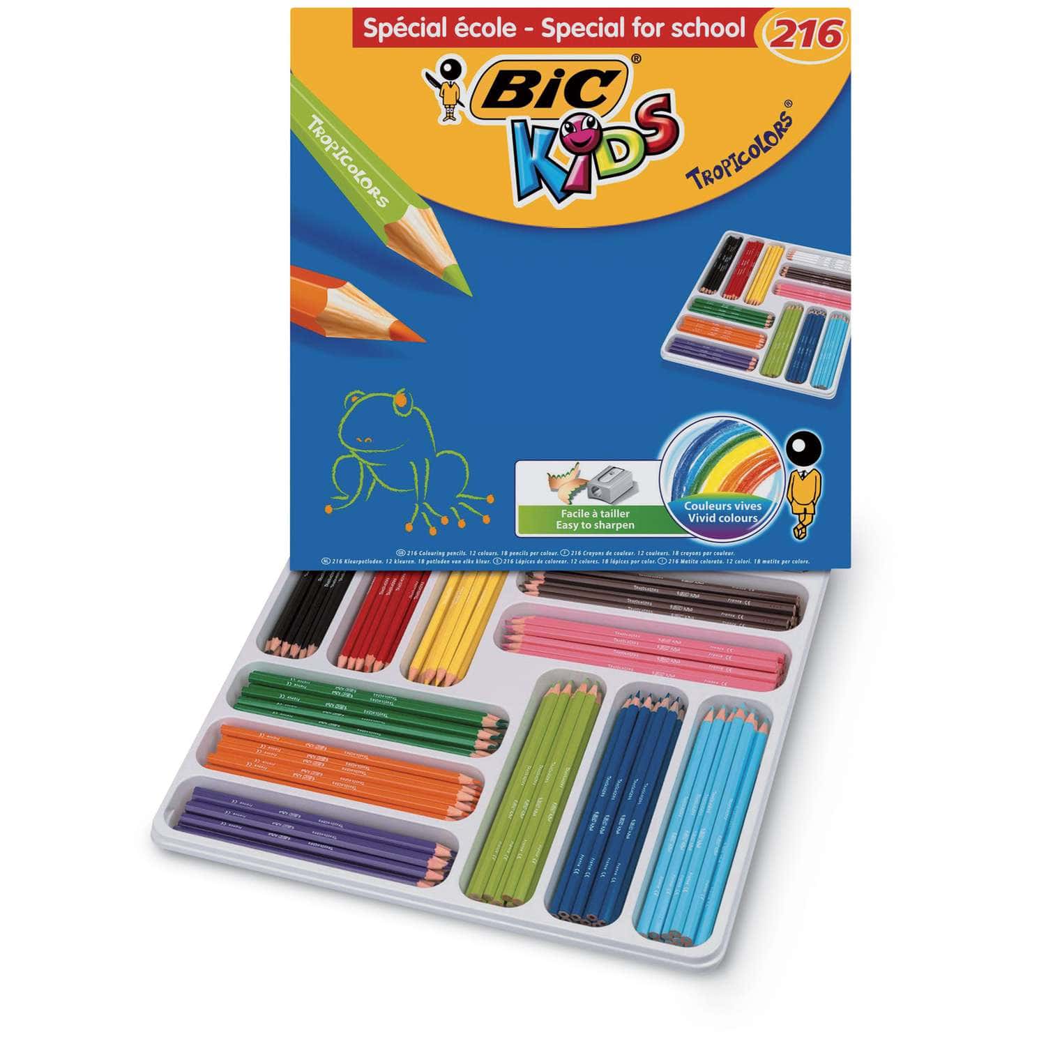 BIC Kids Matite Colorate Acquerellabili, Aquacouleur, Colori Assortiti,  Confezione da 24 Matite, Colori per Bambini a Casa e a Scuola : .it:  Cancelleria e prodotti per ufficio
