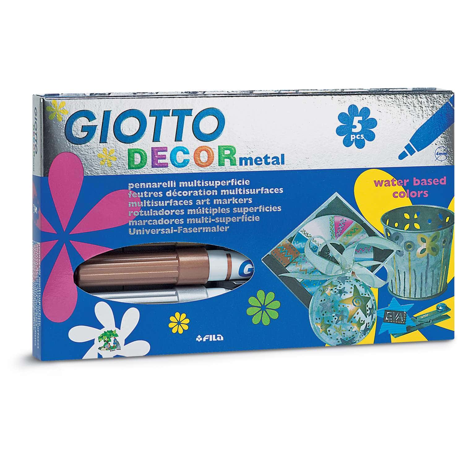 Fila Giotto Decor Metallic  5 pennarelli multisuperficie metallizzati