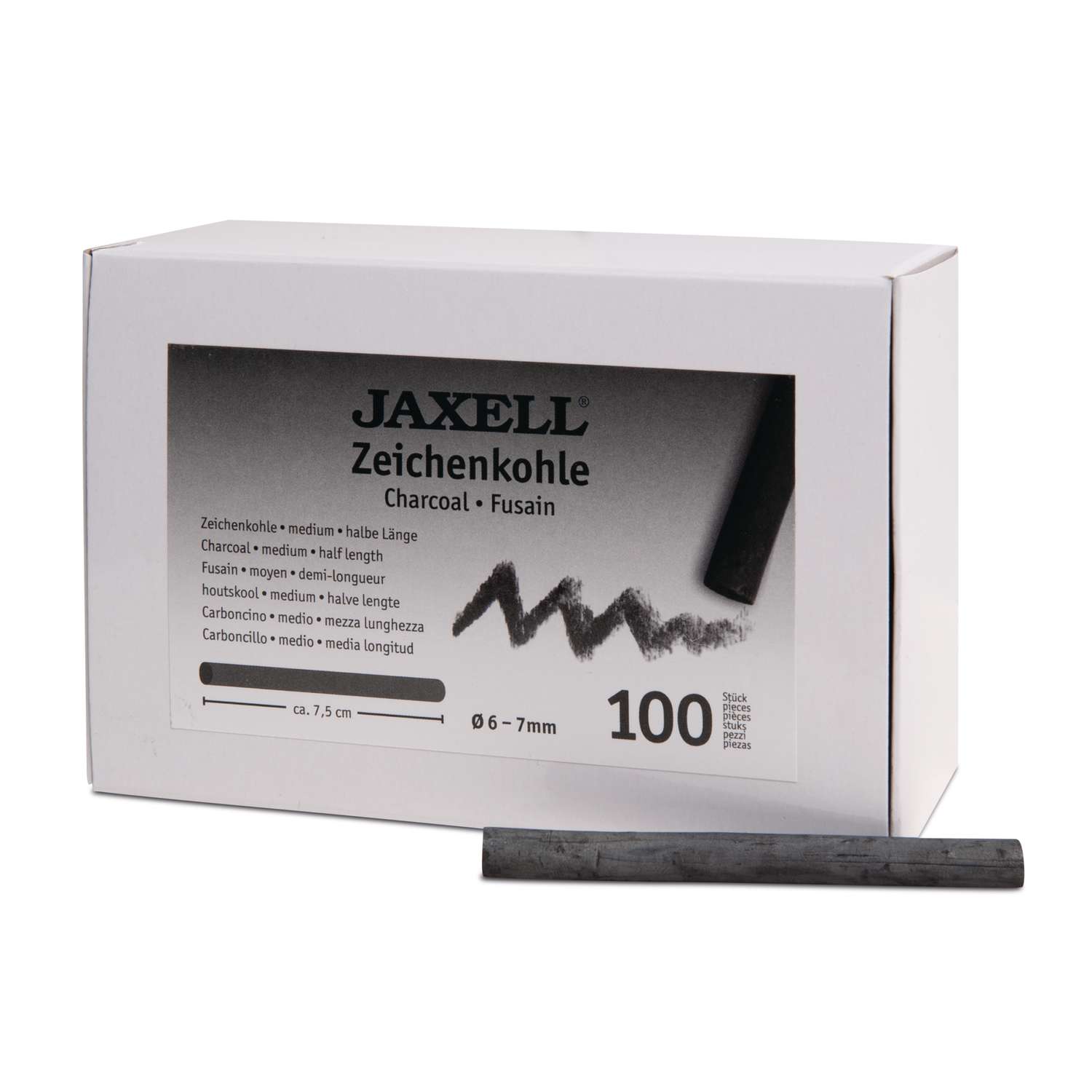 Jaxell - Set carboncini da disegno, 100 pezzi