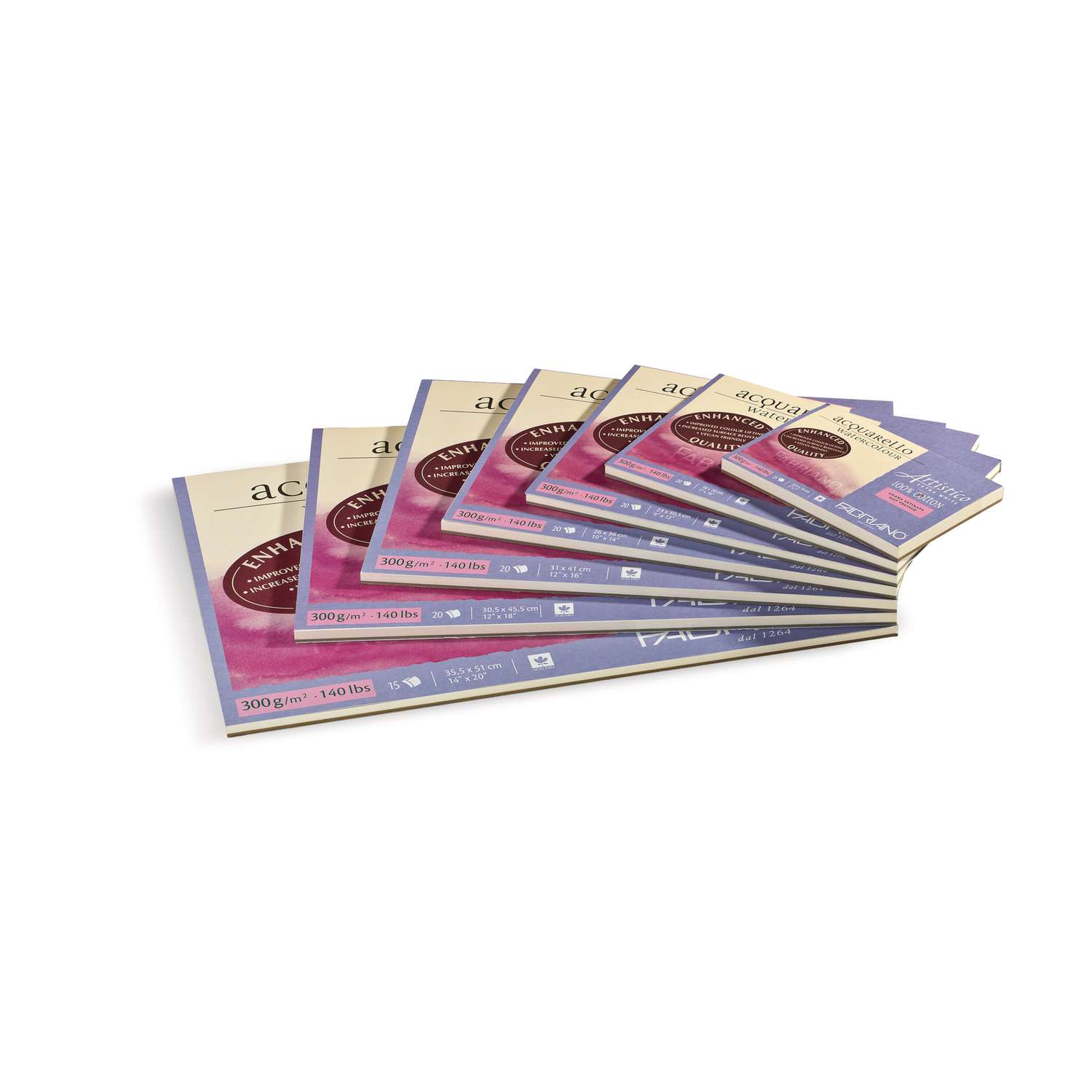 Fogli Sfusi Per Acquerello Fabriano Artistico Extra White Grana Satinata300g Formato 56x76cm - 2