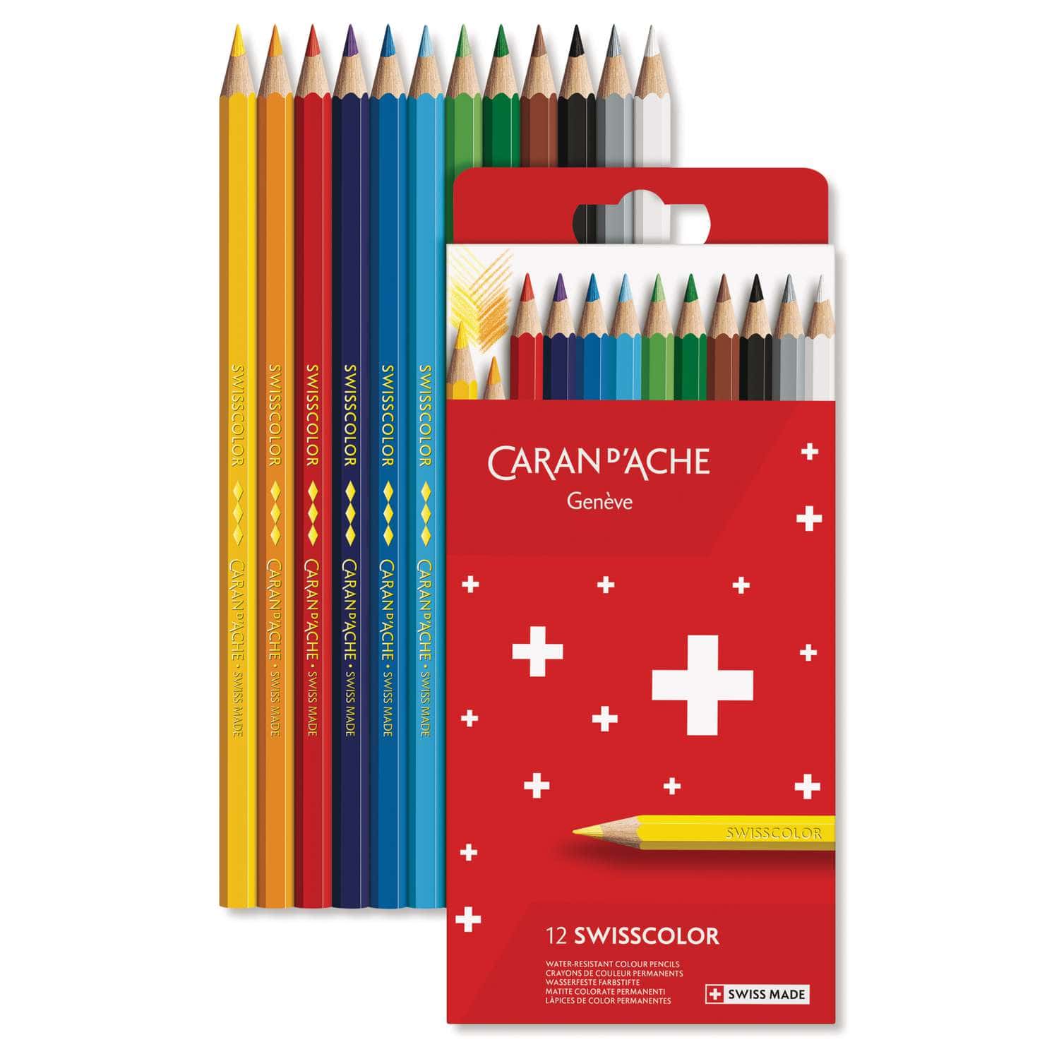 Caran d'Ache SWISSCOLOR Set di matite colorate, 30 pezzi - Worldshop