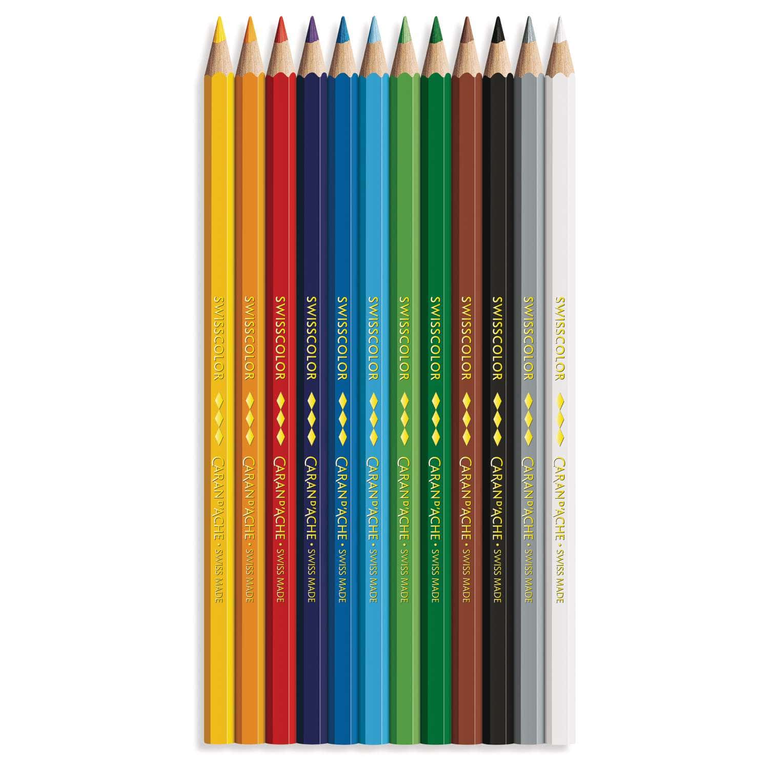 Caran d'Ache Swisscolor 12 matite colorate - Swiss Made Direct
