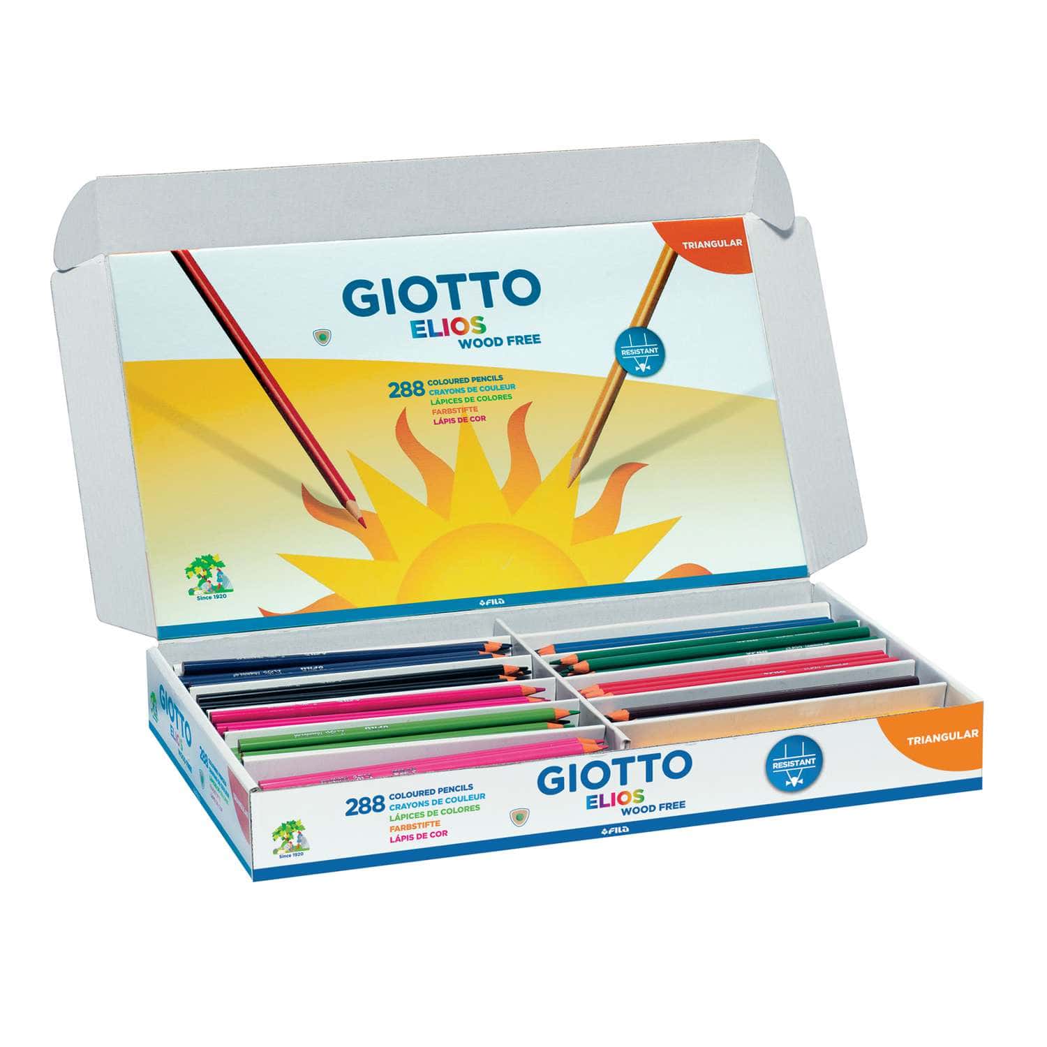 Giotto - Elios Wood Free, Set da 288 matite colorate