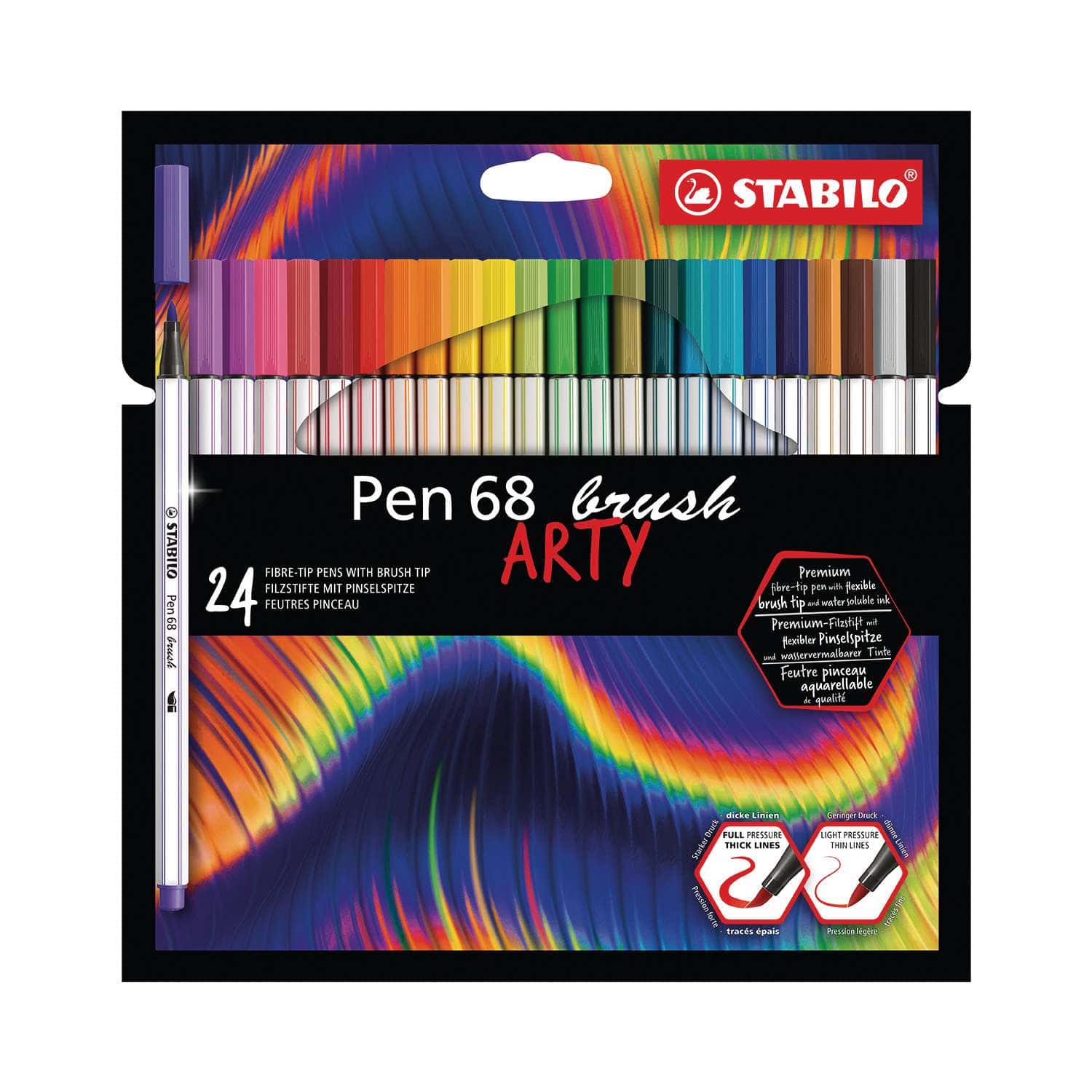 Stabilo - Pen 68 Brush Arty, Set di Brush Pen