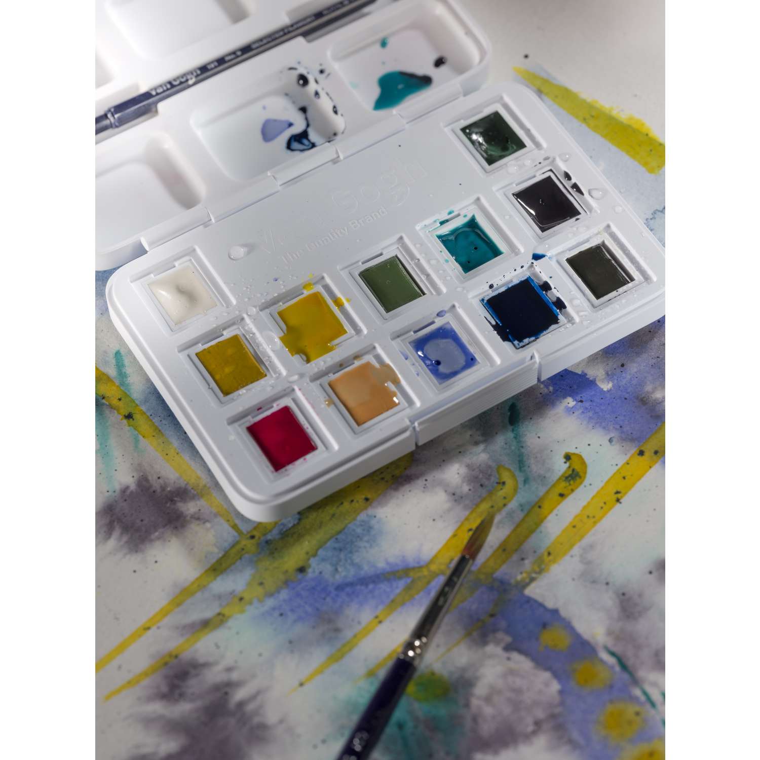 VAN GOGH POCKET BOX AQUARELLKASTEN 12 HALBE NÄPFCHEN