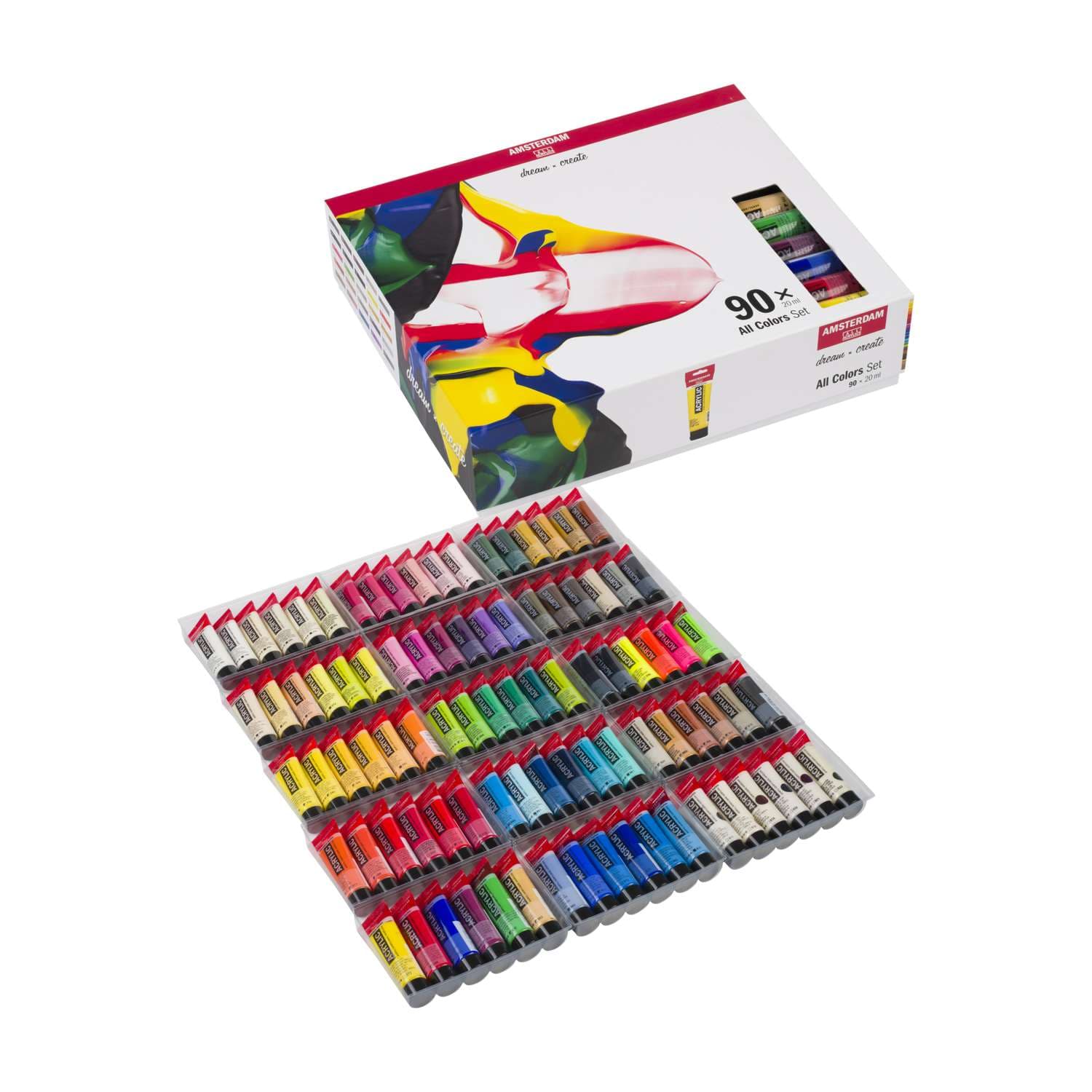 Colori Talens - Amsterdam Standard, Set completo da 90 colori acrilici | Mondo ...