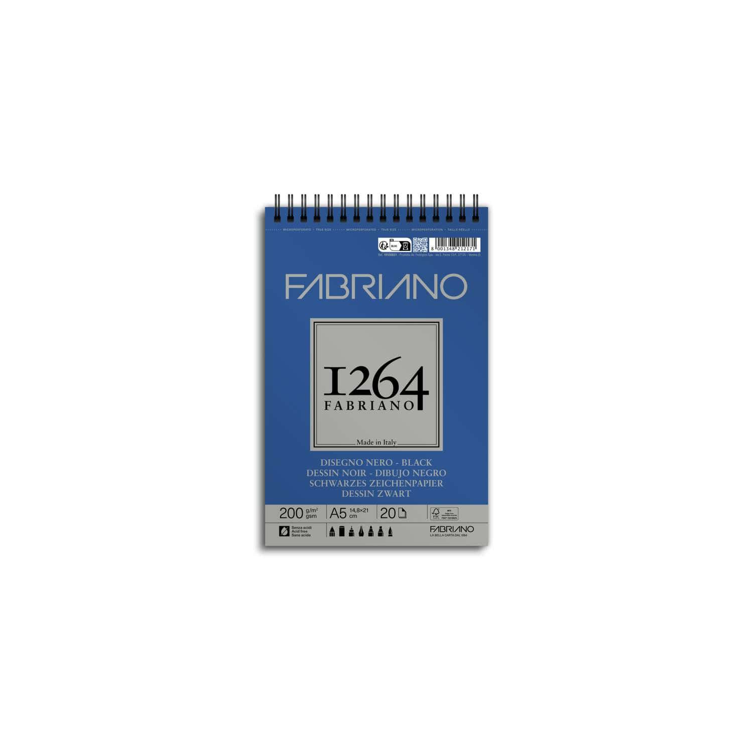 Fabriano - 1264, Blocco da disegno nero