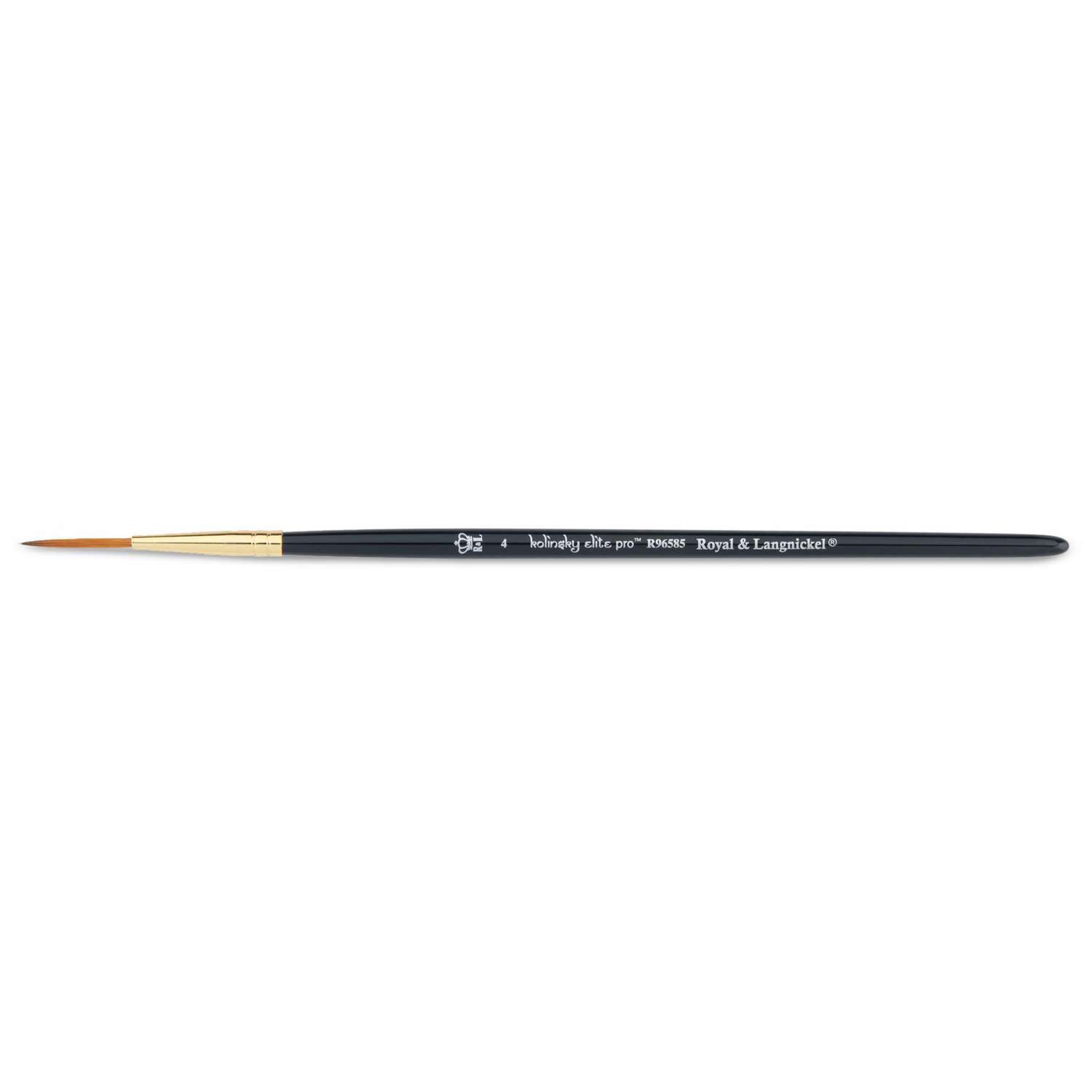 Royal And Langnickel - Set Di 4 Pennelli Con Setole E 4 Pezzi, Colore: Cammello Rotondo 1, Piatto 6 - 8