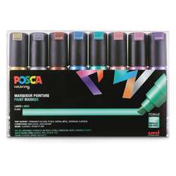 Uni Posca - PC8K, Set da 8 marker metallici