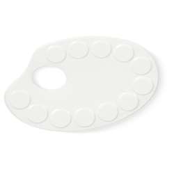 Herlitz farbmisch tavolozza in plastica ovale bianco tavolozza di miscelazione tavolozza dei colori 
