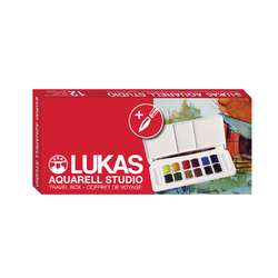 Lukas - Aquarell Studio, Set da 12 acquerelli da viaggio