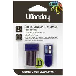 Wonday - Mine di ricambio per compasso con temperino, 12 pezzi