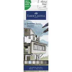 Faber-Castell - Goldfaber Sketch, Set da 6 Dual Marker