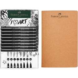 Faber-Castell - Sketch Set con Pitt Artist Pen e quaderno per schizzi